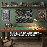 Citadel Paint Storage for 40k: 32mm Hex Wall & Desk Organiser (MODULAR) - Fat Dwarf
