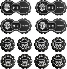 Tabletop Wound Counter Set, 12 Premium Counters - Fat Dwarf