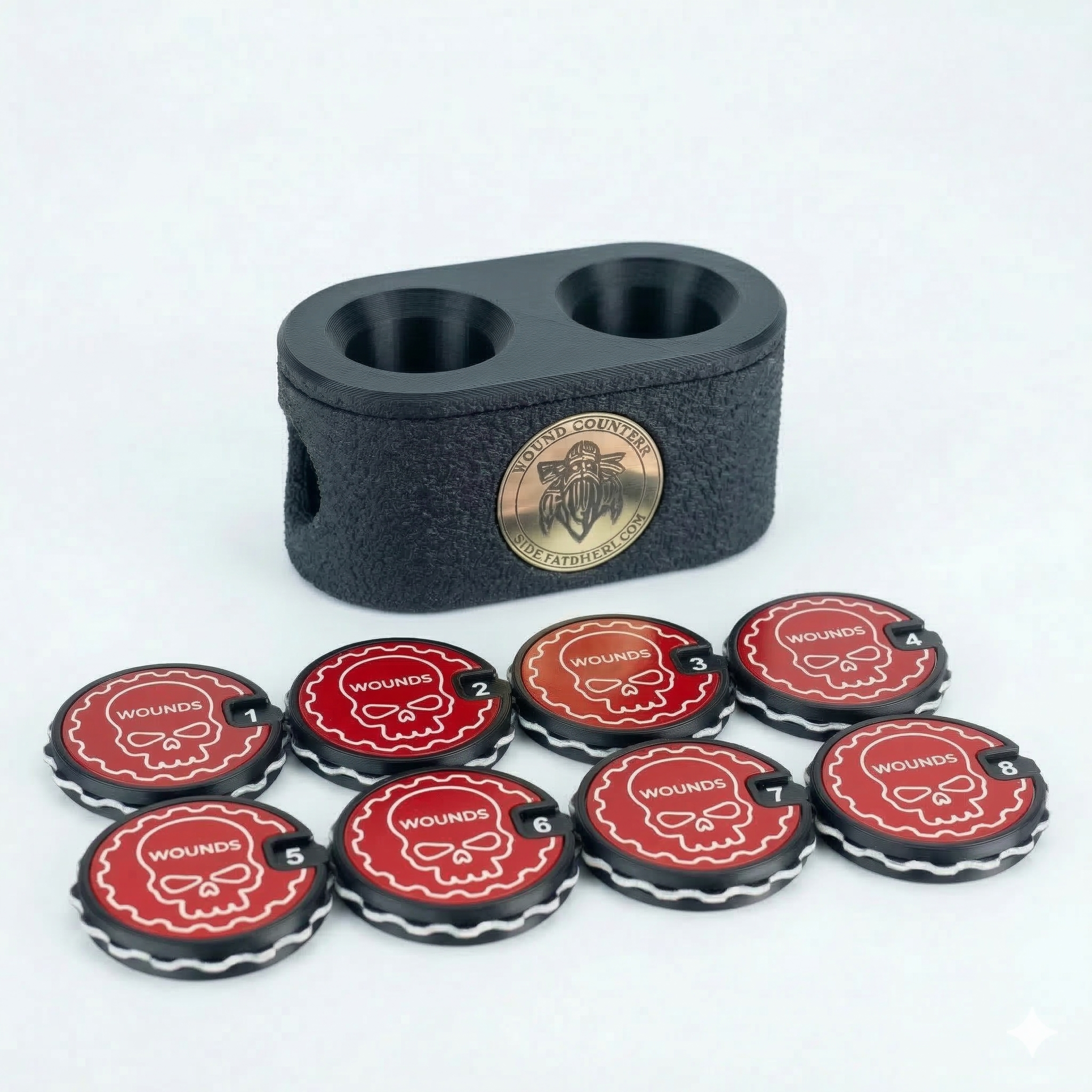Tabletop Wound Tracker Set – x8 16 Wounds Counters