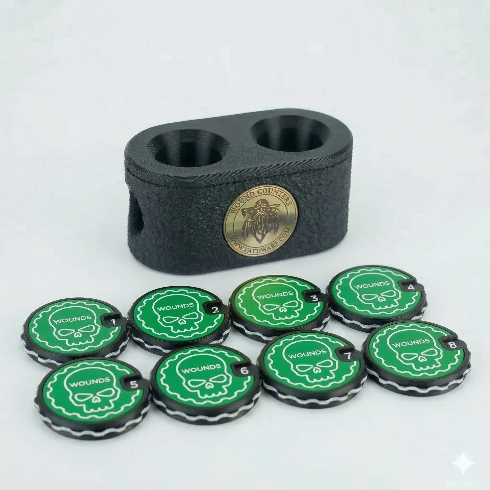 Tabletop Wound Tracker Set – x8 16 Wounds Counters