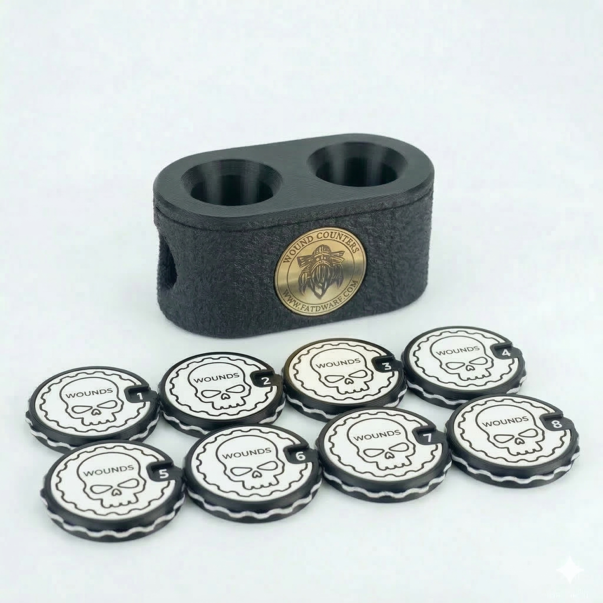Tabletop Wound Tracker Set – x8 16 Wounds Counters