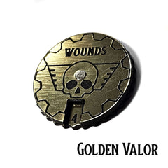 Golden Valor 1-15 Tabletop Wound Tracker - Fat Dwarf