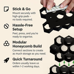 Hobby Paint Storage Rack - Wall Mount for 32mm (Fits Citadel Pots) - Fat Dwarf