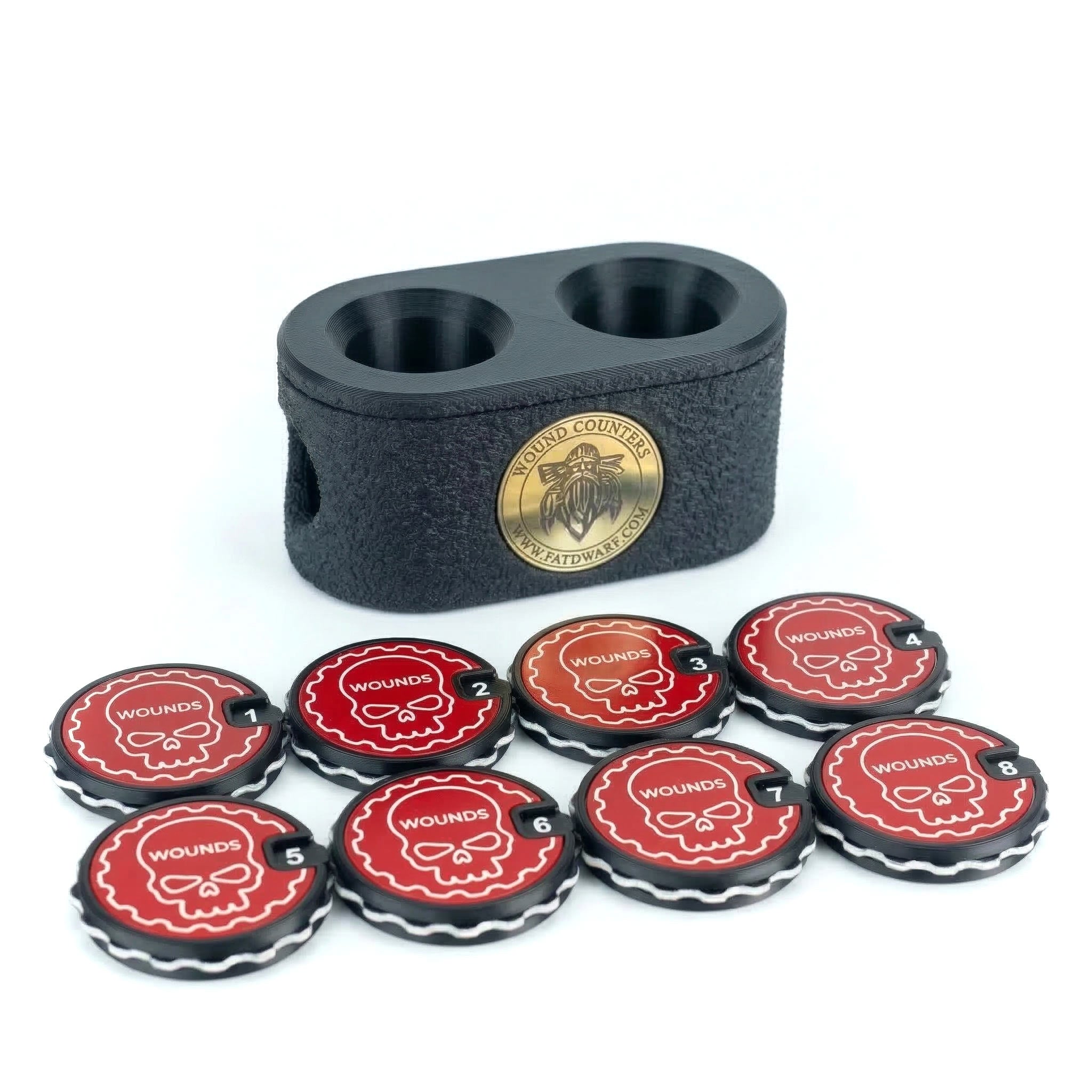 Tabletop Wound Tracker Set – x8 16 Wounds Counters