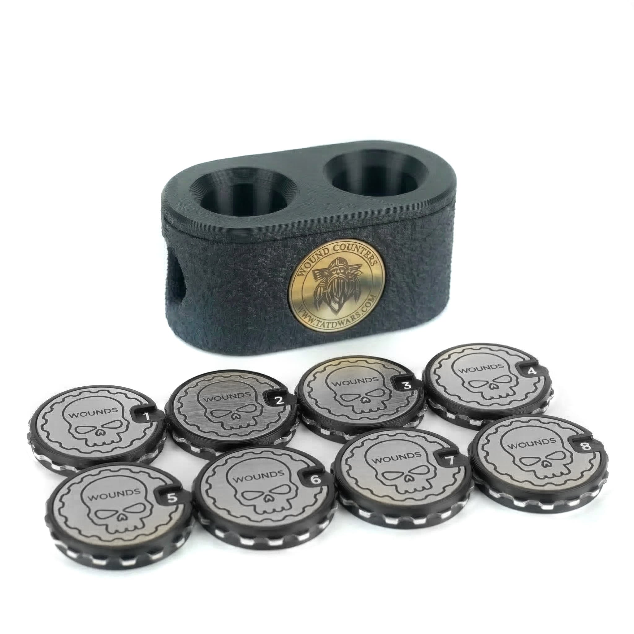 Tabletop Wound Tracker Set – x8 16 Wounds Counters
